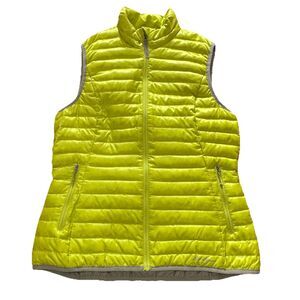 Eddie Bauer Travex EB700 Goose Down Vest Women S Yellow Packable Puffer Winter